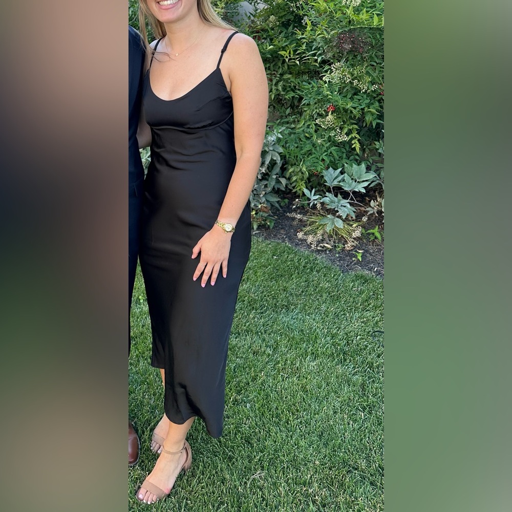 Black midi dress